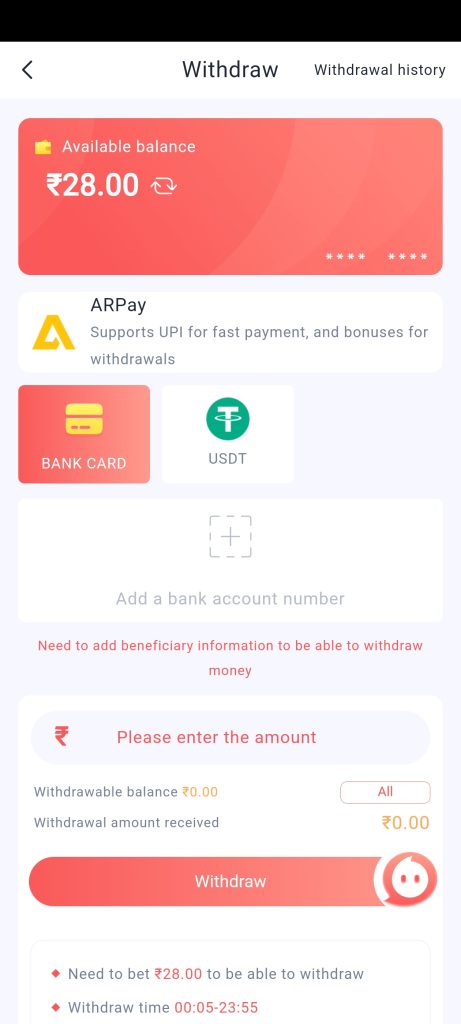 91Club withdraw